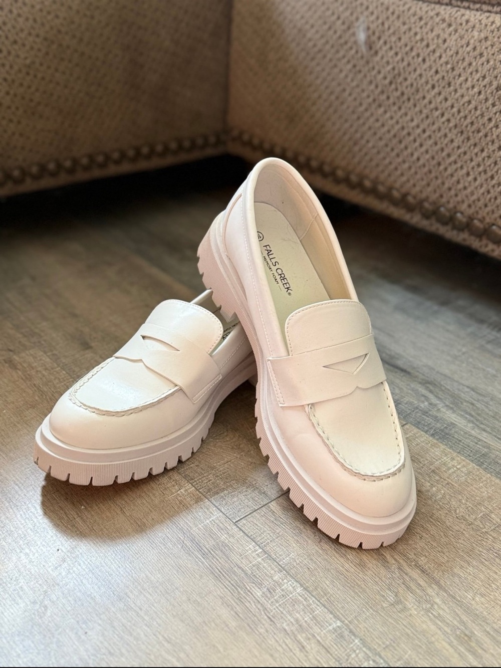 Falls Creek Women's Lug-Sole Penny Loafers